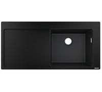 Hansgrohe S 51 fregadero de granito 105x51 cm negro 43314170