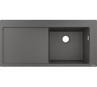 Hansgrohe S 51 fregadero de granito 74.5x41.5 cm gris/grafito/ónix 43314290