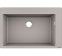 Hansgrohe S 51 fregadero de granito 77x51 cm gris/grafito/ónix 43313380