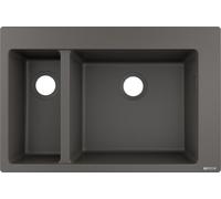 Hansgrohe S 51 fregadero de granito 77x51 cm gris/grafito/ónix 43315290