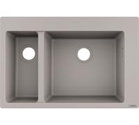 Hansgrohe S 51 fregadero de granito 77x51 cm gris/grafito/ónix 43315380
