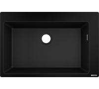 Hansgrohe S 51 fregadero de granito 77x51 cm negro 43313170