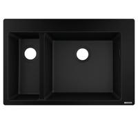 Hansgrohe S 51 fregadero de granito 77x51 cm negro 43315170