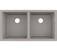 Hansgrohe S 51 fregadero de granito 82x45 cm gris/grafito/ónix 43434380