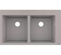 Hansgrohe S 51 fregadero de granito 86x49 cm gris/grafito/ónix 43316380