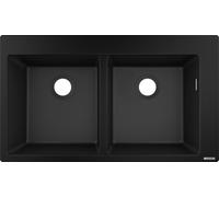 Hansgrohe S 51 fregadero de granito 86x49 cm negro 43316170