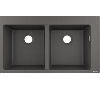 Hansgrohe S 51 fregadero de granito 88x41.5 cm gris/grafito/ónix 43316290