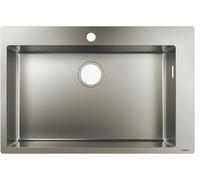 Hansgrohe 43302800 Fregadero de encastre, armarios de 80 cm, Color Acero, Plata, Ancho: 66 cm