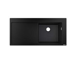 hansgrohe S514-F450 fregadero de encastre 450 con escurridor, negro grafito