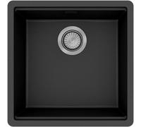 hansgrohe S53 fregadero empotrado SilicaTec, 400x400mm, 43361170, Color: Negro grafito