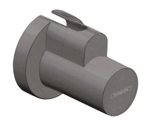 hansgrohe Schuber - Tapa para válvula de ángulo (cromo cepillado), color negro