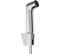 hansgrohe set de bidé S, ducha de bidet con 1 tipo de chorro ahorro de agua (EcoSmart) incl. soporte de ducha y flexo de ducha 1,25 m, sin llave de paso, cromo
