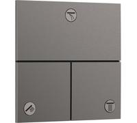 Válvula hansgrohe ShowerSelect Comfort E, empotrada, 3 consumidores, roseta cuadrada, 15573340, Color: Cromo negro cepillado