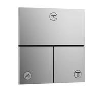 Válvula hansgrohe ShowerSelect Comfort E, empotrada, 3 consumidores, roseta cuadrada, 15573000, Color: cromado