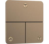 hansgrohe ShowerSelect Comfort Q, válvula para instalación empotrada de termostatos ShowerSelect Comfort Q (3 funciones), bronce cepillado