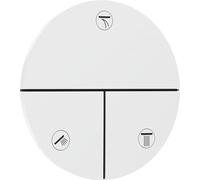 Válvula hansgrohe ShowerSelect Comfort S, empotrada, 3 consumidores, roseta redonda, 15558700, Color: Blanco Mate