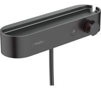 hansgrohe ShowerTablet Select termostato de ducha 400, montaje en superficie, 24360670, Color: Negro Mate