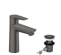 hansgrohe Talis E mezclador monomando de lavabo 110, residuos emergentes, proyecciÃ³n de 112mm, Color: Negro Cepillado - 71710340