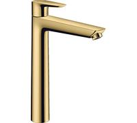 hansgrohe Talis E mezclador monomando de lavabo 240, residuos emergentes, proyección de 183mm, 71716990, Color: Óptica Oro Pulido