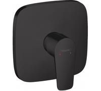 hansgrohe Talis E Mezclador de ducha monomando a ras de suelo, 71765670, Color: Negro Mate
