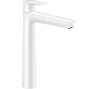hansgrohe Talis E mezclador monomando de lavabo 240, residuos emergentes, proyección de 183mm, 71716700, Color: blanco mate