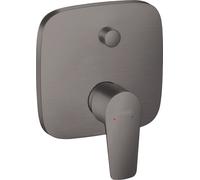 hansgrohe Talis E Mezclador de baño monomando a ras de suelo, 71745340, Color: Cromo negro cepillado