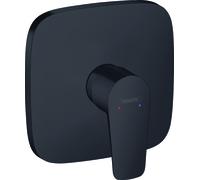 hansgrohe Talis E Mezclador de ducha monomando a ras de suelo, 71765670, Color: Negro Mate