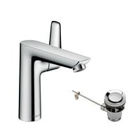 hansgrohe Talis E mezclador monomando de lavabo 150, residuos emergentes, proyección de 141mm, 71754000, Color: cromado