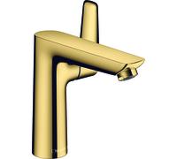 hansgrohe Talis E mezclador monomando de lavabo 150, residuos emergentes, proyección de 141mm, 71754990, Color: Óptica Oro Pulido