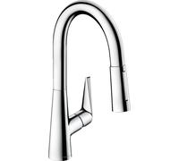 hansgrohe Talis S M51 Monomando de cocina 160, ducha extraíble, 2jet, sBox, 73850000, Color: cromado