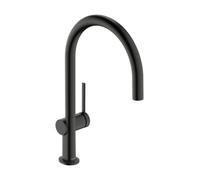 hansgrohe Talis M54 - grifo de cocina, 1 tipo de chorro, altura del caño 220 mm, grifo cocina fregadero con caño giratorio, cromo negro cepillado, 72804340
