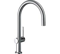 hansgrohe Talis M54 - grifo de cocina, 1 tipo de chorro, mezclador monomando cocina 220 mm, grifo cocina fregadero con caño giratorio, cromo, 72804000