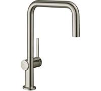hansgrohe Talis M54 - grifo de cocina, 1 tipo de chorro, mezclador monomando cocina 220 mm, grifo cocina fregadero con caño giratorio, aspecto de acero inoxidable, 72806800
