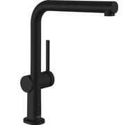 hansgrohe Talis M54 - grifo de cocina con ducha extraíble, 1 tipo de chorro, mezclador monomando cocina 270 mm, grifo cocina fregadero con caño giratorio, negro mate, 72808670