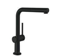 hansgrohe Talis M54 monomando de cocina 270, caño extraíble, 1jet, sBox, 72809670, Color: Negro Mate