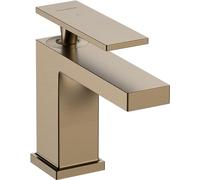 hansgrohe Tecturis E 73013140 - Válvula de pie 80 EcoSmart+ con mango de palanca para agua fría o agua premezclada sin desagüe monomando mezclador monomando para lavabo, bronce cepillado, altura de