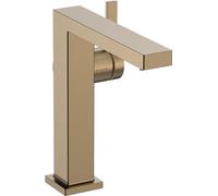 hansgrohe Tecturis E Fine mezclador monomando de lavabo 150, proyección 157mm, sin juego de desagüe, CoolStart, EcoSmart+, 73041140, Color: Bronce cepillado