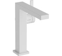 hansgrohe Tecturis E Fine - grifo lavabo sin desagüe, ahorro de energía (CoolStart), grifo monomando lavabo 173 mm, mezclador monomando lavabo ahorro de agua (EcoSmart+), blanco mate, 73041700