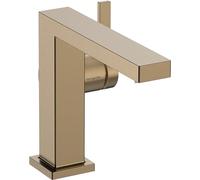 hansgrohe Tecturis E Fine - grifo lavabo sin desagüe, ahorro de energía (CoolStart), grifo monomando lavabo 133 mm, mezclador monomando lavabo ahorro de agua (EcoSmart+), bronce cepillado, 73021140