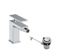 hansgrohe Tecturis E, grifo de bidé con vaciador automático, grifo lavabo 101 mm, mezclador monomando de bidé, cromo