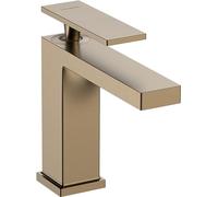 hansgrohe Tecturis E - grifo lavabo sin desagüe, grifo monomando lavabo 117 mm, mezclador monomando lavabo ahorro de agua (EcoSmart+), bronce cepillado, 73011140