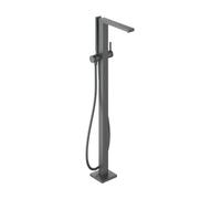 hansgrohe Tecturis E - Grifo monomando para bañera, color negro cepillado | haz completo, botón de selección, máx. 23,5 l/min, 73445340