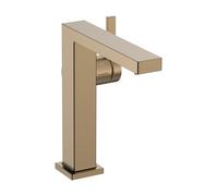 hansgrohe Tecturis E Fine mezclador monomando de lavabo 150, proyección 157mm, sin juego de desagüe, CoolStart, EcoSmart+, 73041140, Color: Bronce cepillado