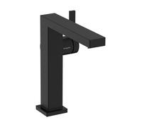hansgrohe Tecturis E Fine mezclador monomando de lavabo 150, proyección 157mm, sin juego de desagüe, CoolStart, EcoSmart+, 73041670, Color: negro mate