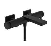 hansgrohe Tecturis E mezclador monomando para bañera, 2 caños, proyección 213mm, montaje en superficie, 73420670, Color: negro mate