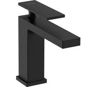 hansgrohe Tecturis E mezclador monomando de lavabo 110, proyección 144mm, sin juego de desagüe, CoolStart, EcoSmart+, 73012670, Color: negro mate