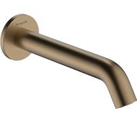hansgrohe Tecturis S caño de bañera, proyección 198 mm, 73411140, Color: Bronce cepillado