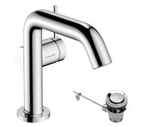 hansgrohe Tecturis S mezclador monomando de lavabo 110 Fine CoolStart ahorro de agua+, proyección 130 mm, 73323000, Color: cromado