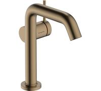 hansgrohe Tecturis S Fine - grifo lavabo sin desagüe, ahorro de energía (CoolStart), grifo monomando lavabo 151 mm, mezclador monomando lavabo ahorro de agua (EcoSmart+), bronce cepillado, 73341140