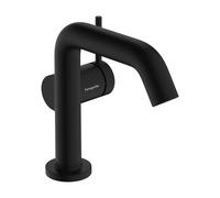 hansgrohe Tecturis S Grifería de lavabo 110 Fine CoolStart, EcoSmart+, sin desagüe automático, alcance 130mm, 73321670, Color: negro mate
